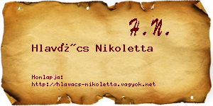 Hlavács Nikoletta névjegykártya